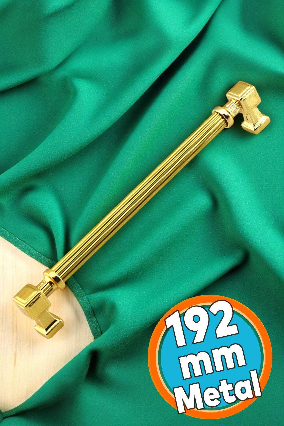 NZB Mobilya Çekmece Mutfak Dolabı Dolap Kulpları Kulb 19.2 cm Metal Gold Altın Çizgili Kulp 192 mm
