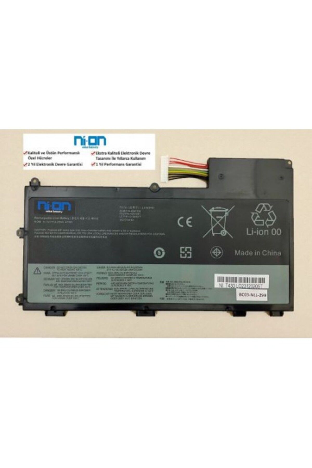 NION Lenovo 45N1089 uyumlu Notebook Batarya - Pil