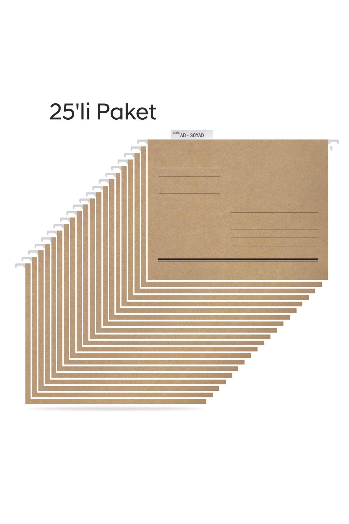 Tuna Askılı Dosya Metal Çubuklu Telli Tek Sayfa ASD2001 25 LI PAKET