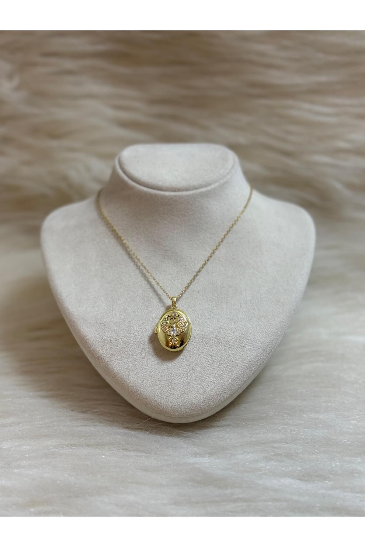 NİŞANTAŞI ACCESSORİES GOLD RENK ÇELİK ALYA KOLYESİ