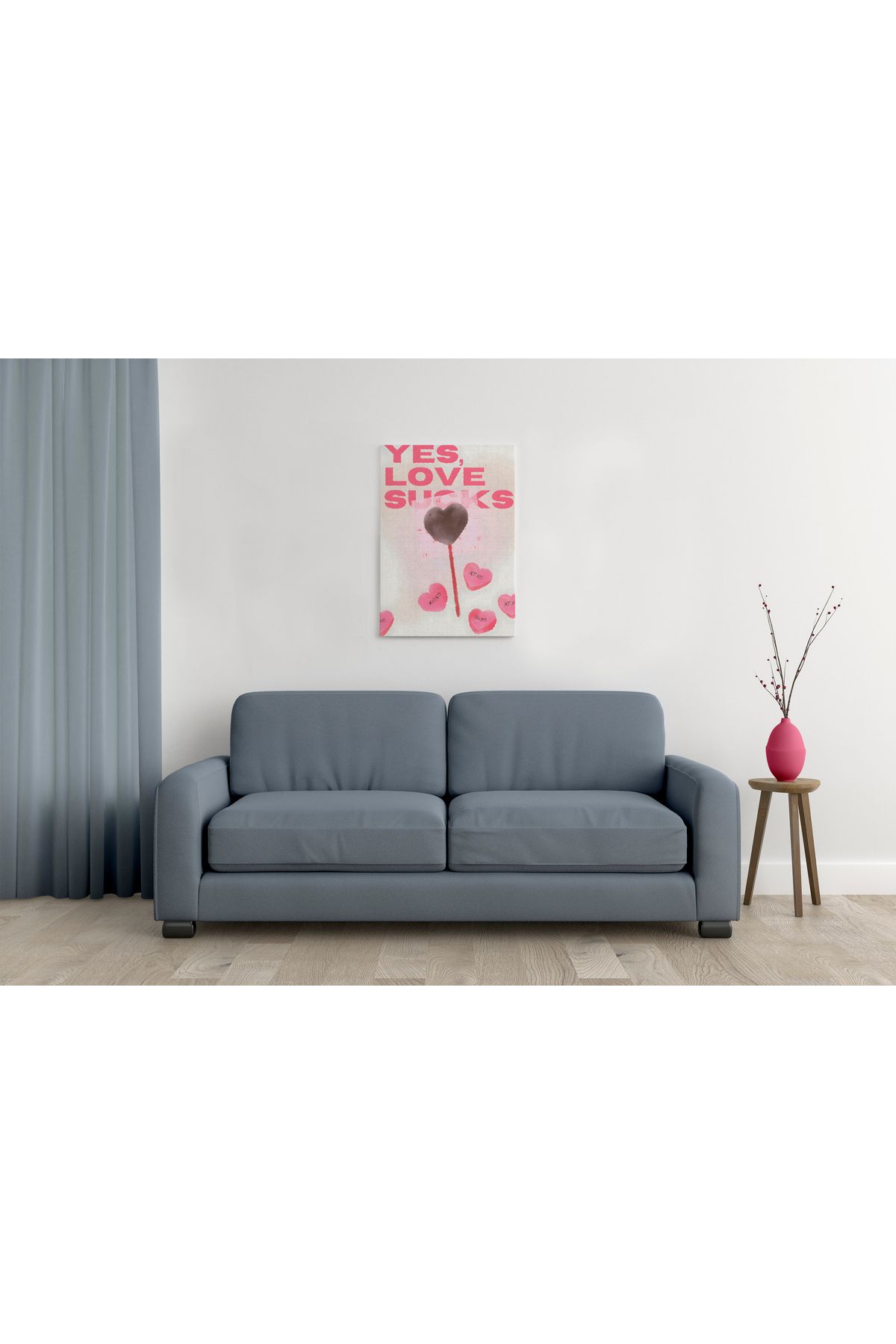 waspandhornet Yes, Love Sucks Temalı Dekoratif Tablo