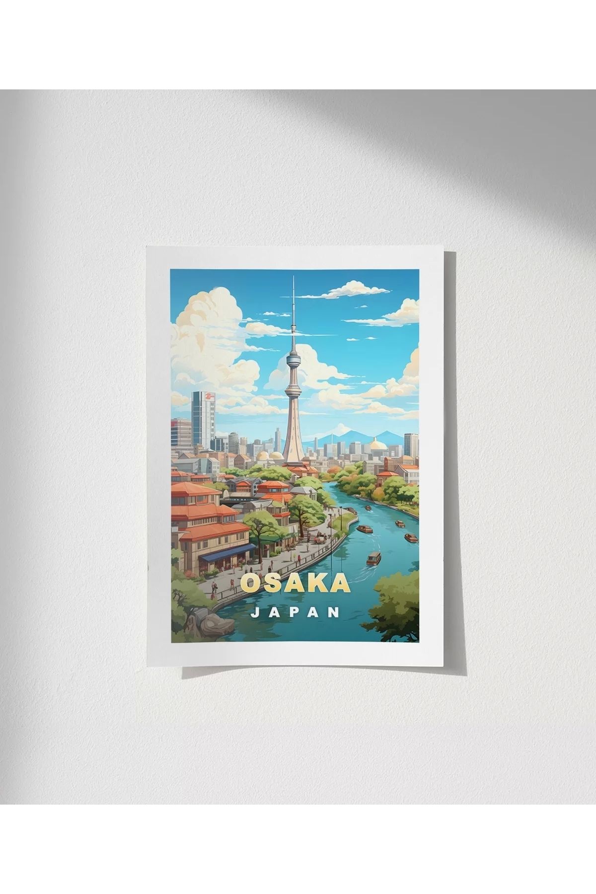 VOGLOO Çerçevesiz Poster Osaka'nın İkonik Kulesi