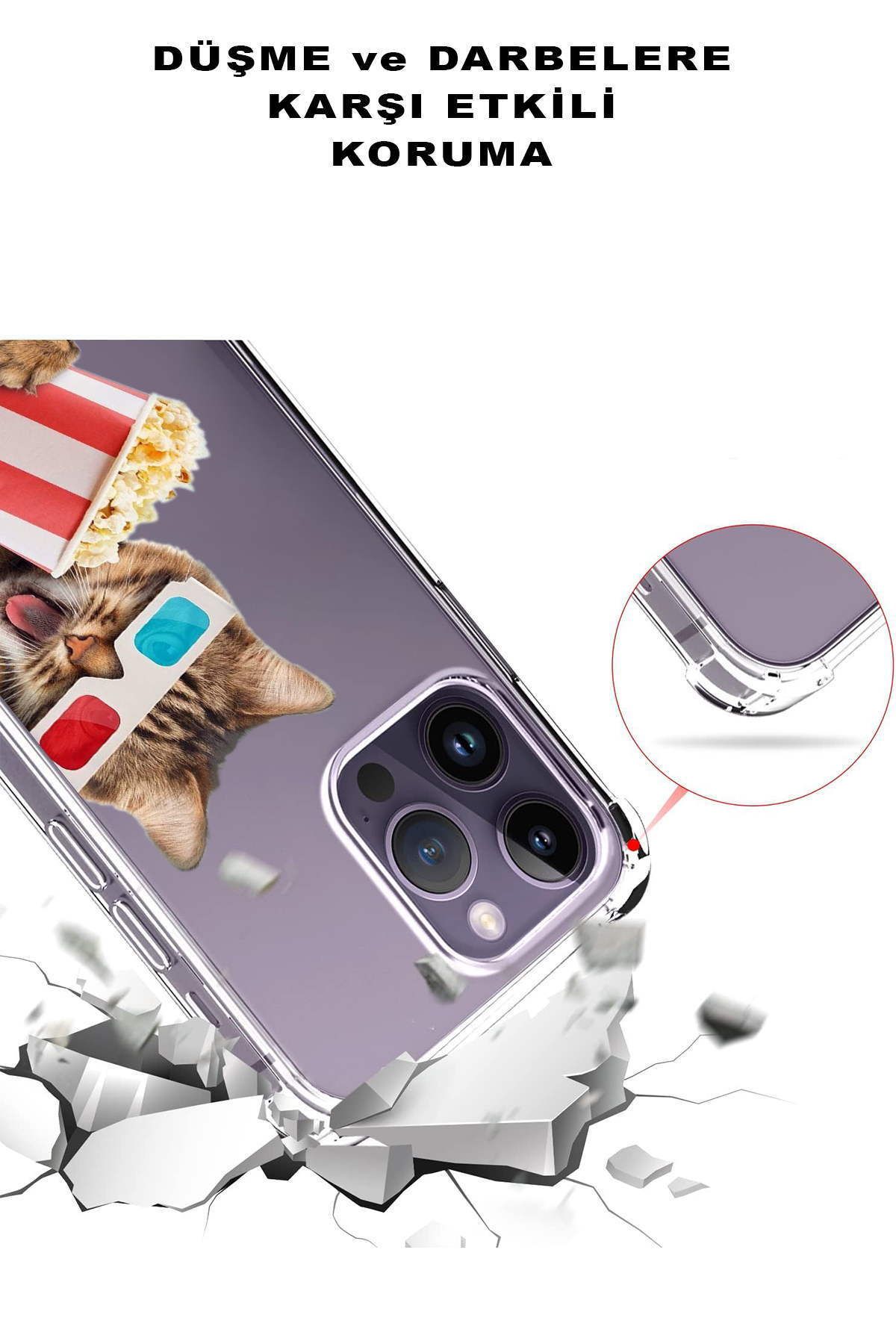 PrintiFy Samsung Galaxy A26 ile Uyumlu Köpek 1 Baskılı Şeffaf Köşe Korumalı Antişok Kılıf
