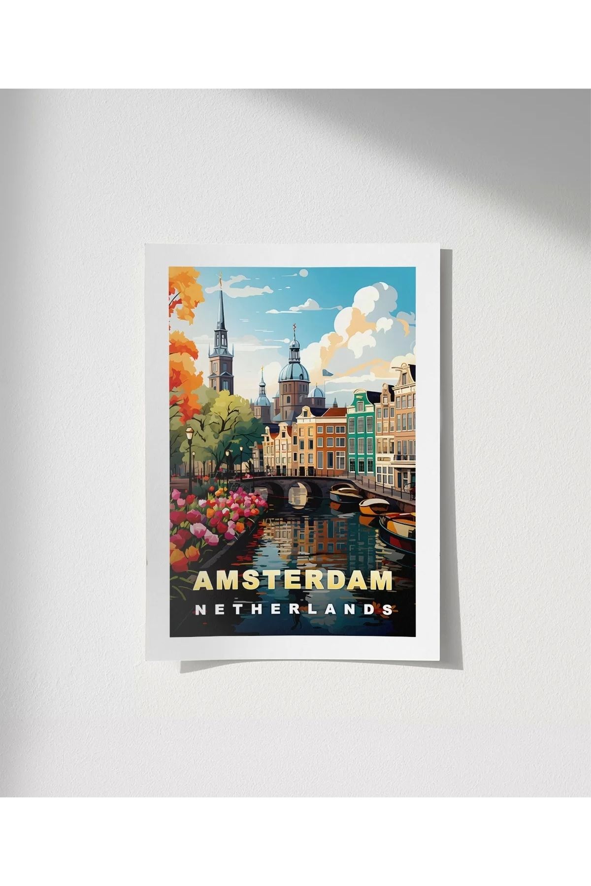VOGLOO Çerçevesiz Poster Hollanda’nın Renkli Kanalları