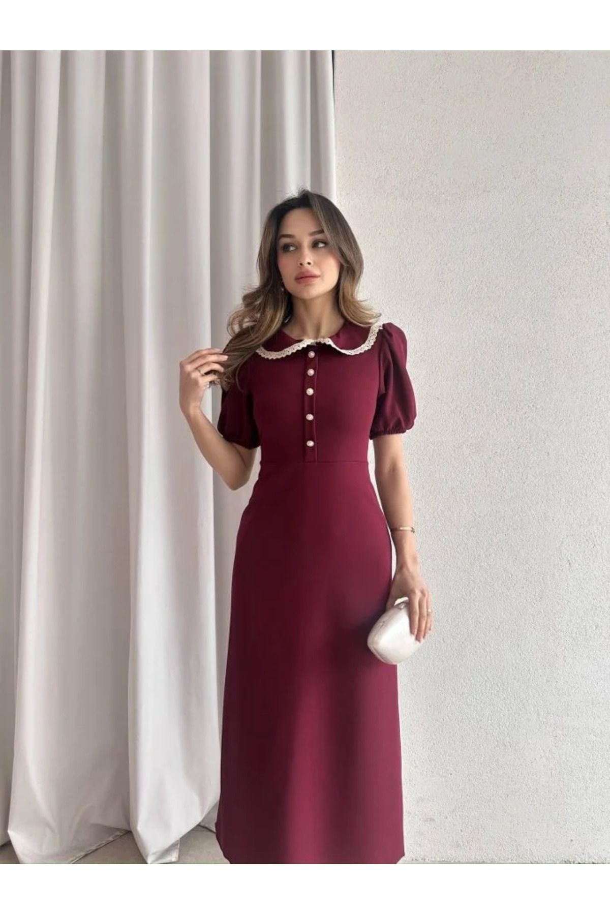 candybia JAROSLAV Midi Elbise - Bordo
