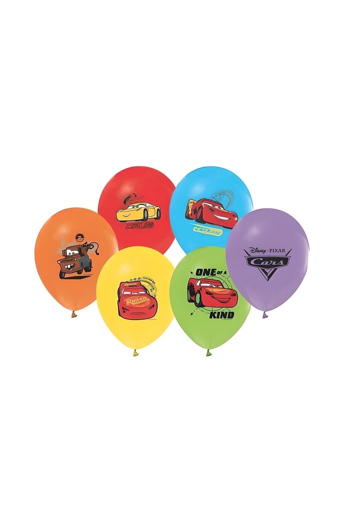 DOĞA PARTİ EVİ The Cars Baskılı 12" Pastel Renk Balon