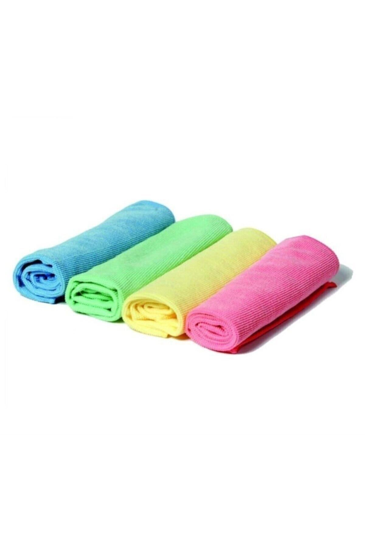 abnturk Mikrofiber Bez 4 Adet Antibakteriyel Genel Temizlik Bezi Tüm Yüzeyler İçin