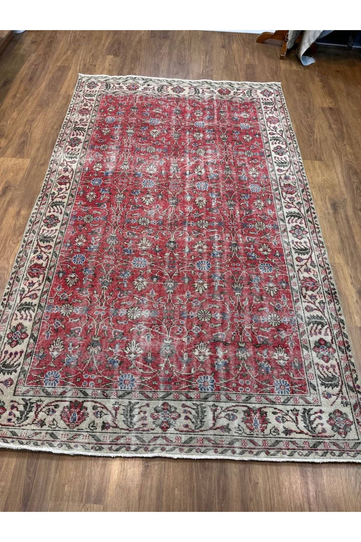 BUGO CONCEPT el dokuma traşlanmış vintage halı 161x275