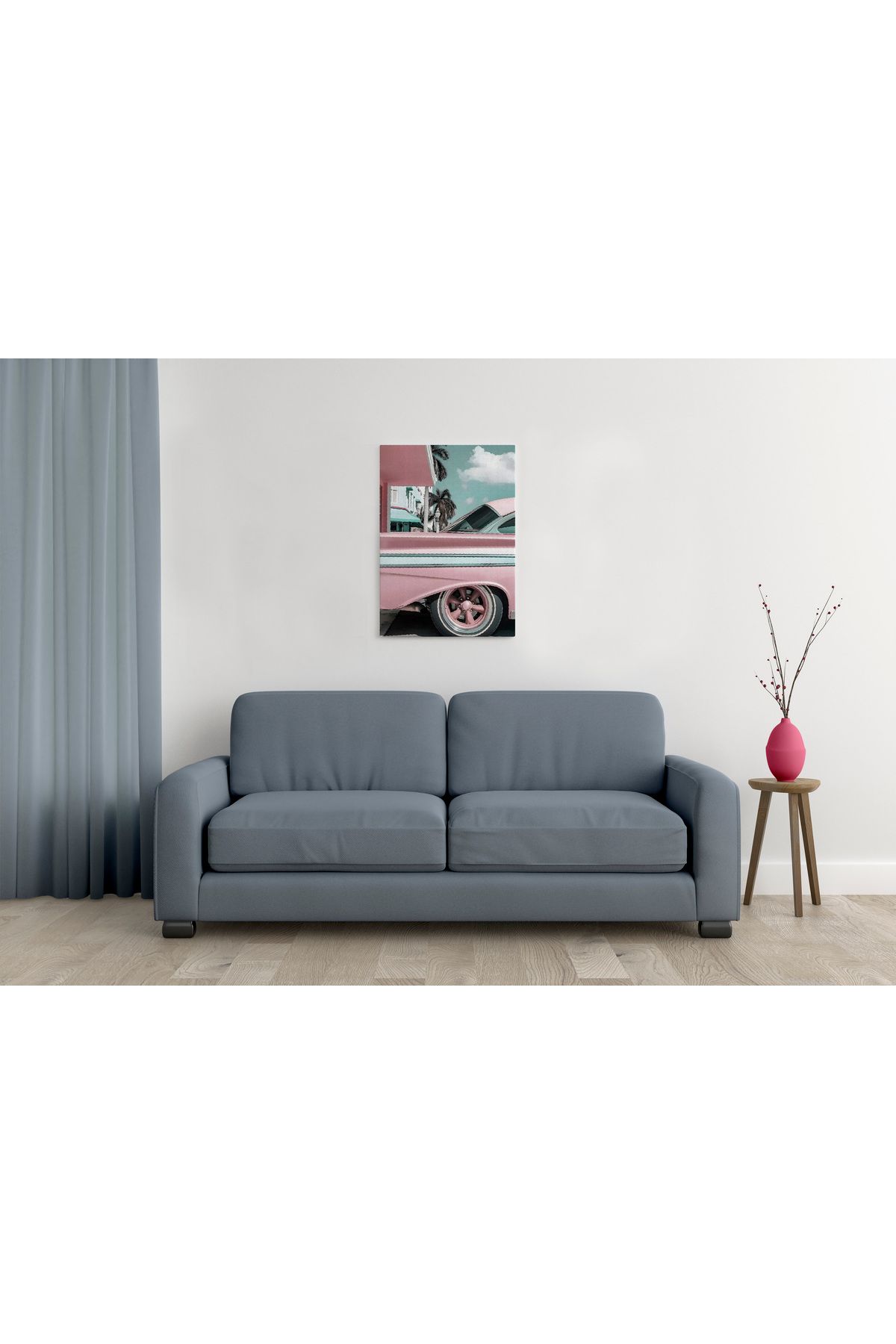 waspandhornet Retro Araba Temalı MDF Tablo