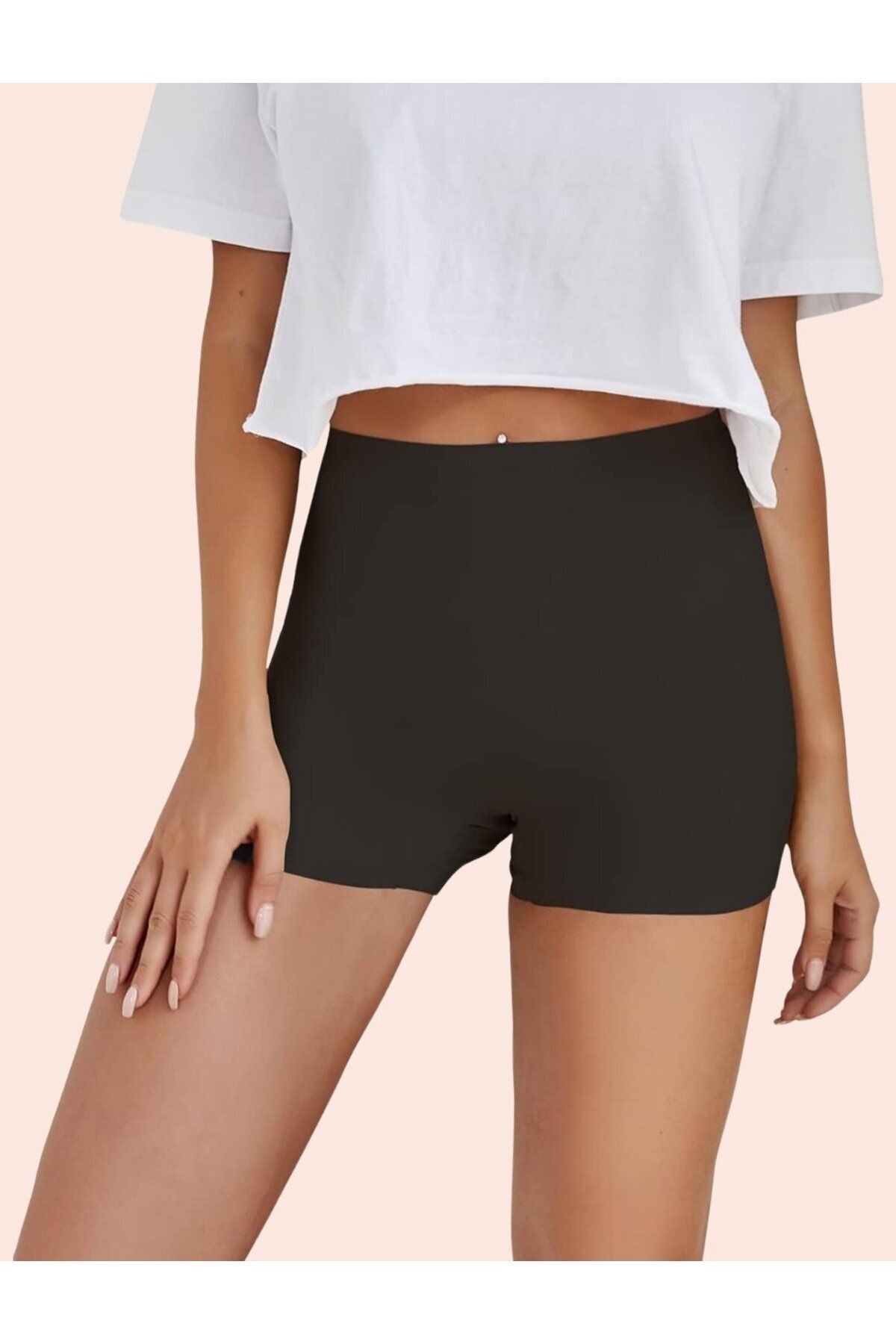 İntive Lingerie Lina Orta Bel Dikişsiz Ultra Rahat İz Yapmaz Kayan Kumaşlı Kadın Boxer
