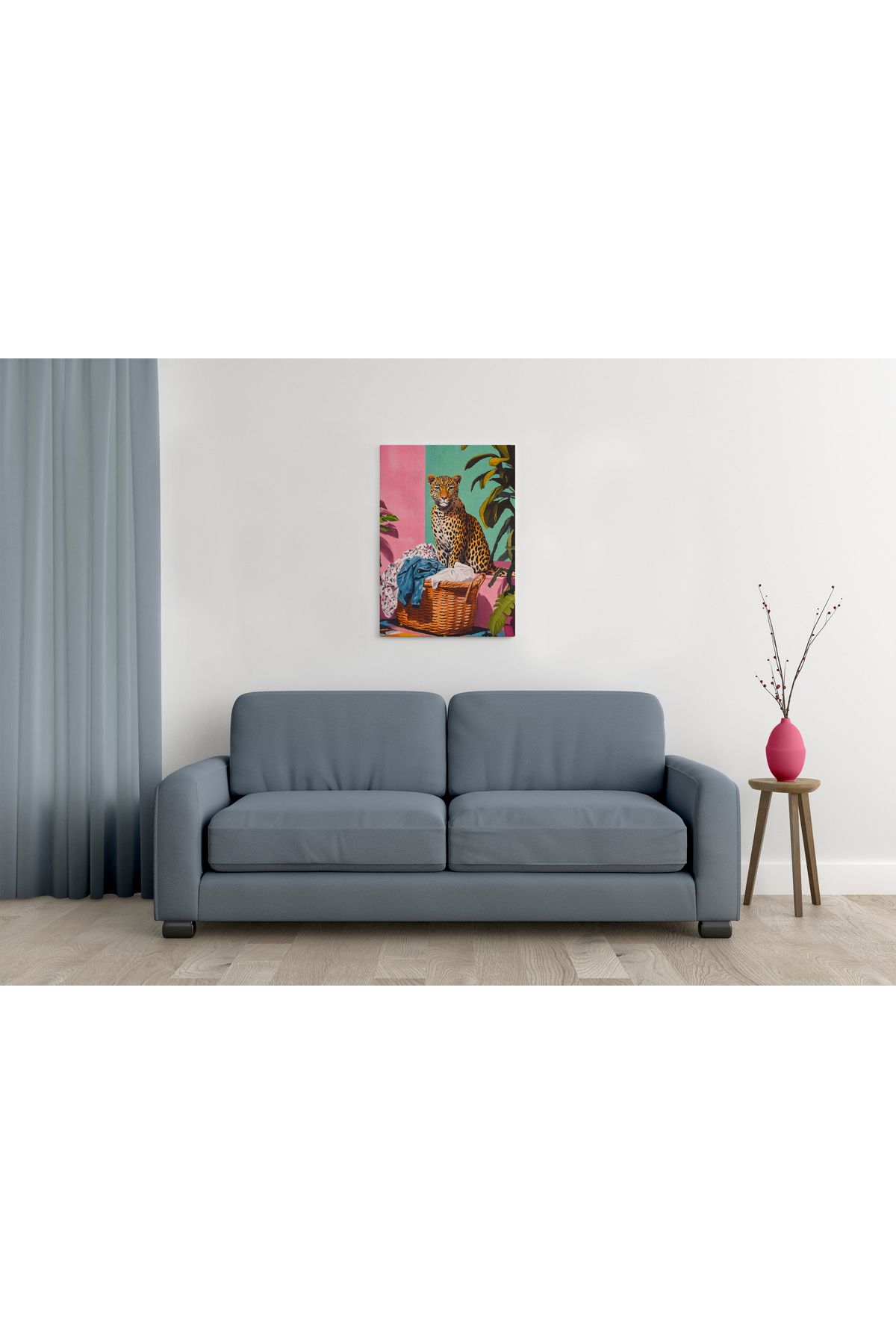 waspandhornet Leopar Temalı Modern MDF Duvar Tablosu