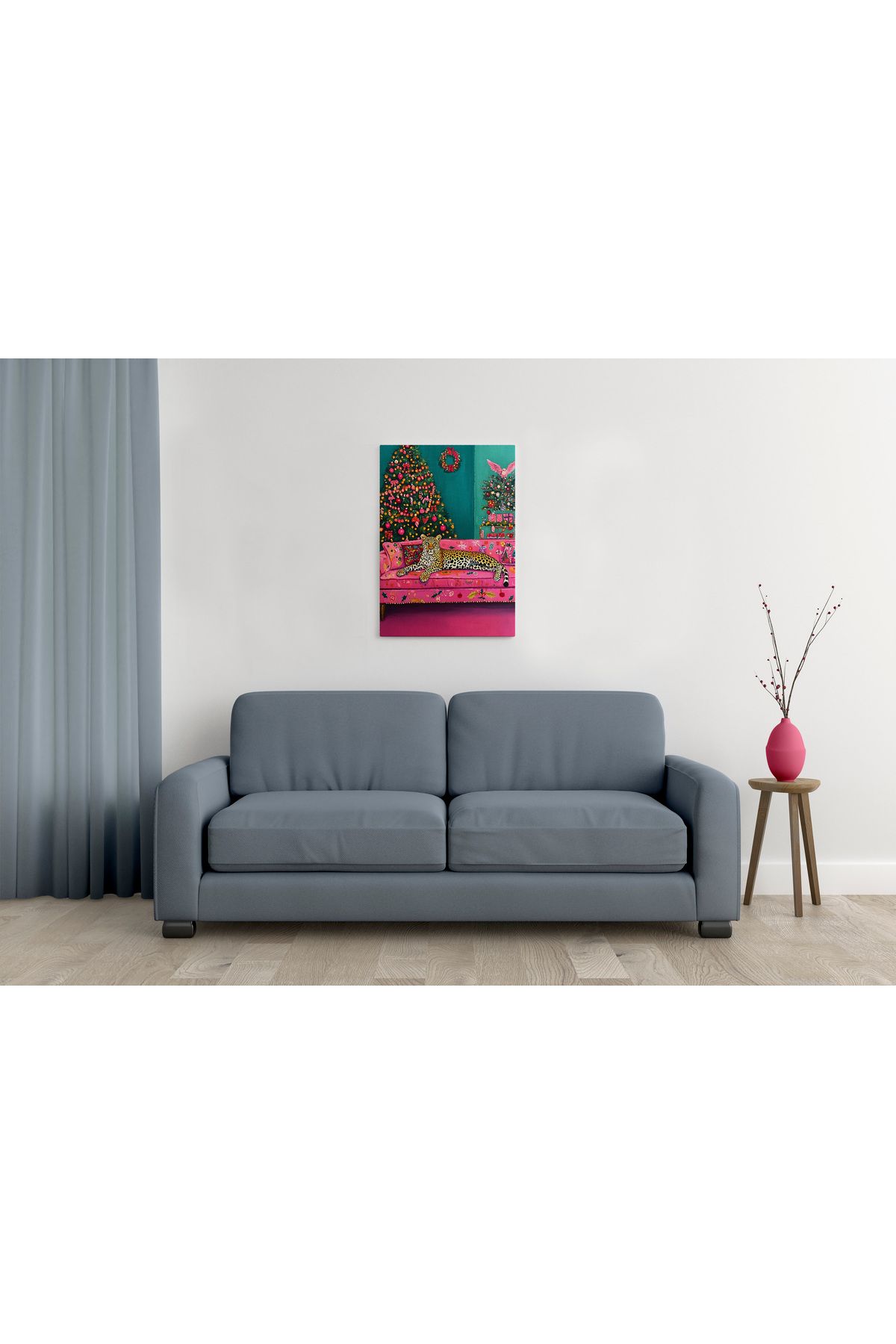 waspandhornet Leopar Desenli Modern MDF Tablo