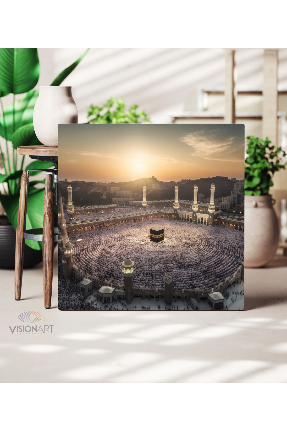 CANVASUM Kabe uzaktan görünümlü Dini Dekoratif KANVAS TABLO