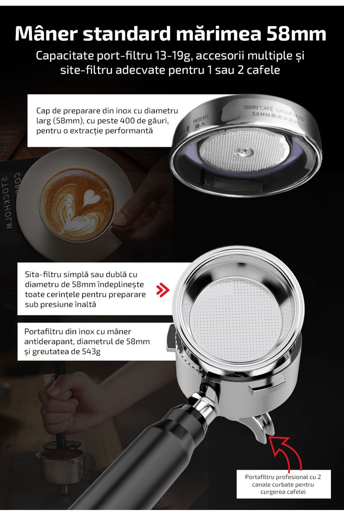 Zass-Semi-professional espresso coffee machine ZASS Pro Line ZEM 11, 2800W Touch LED display 20 bar 2.7 L 16
