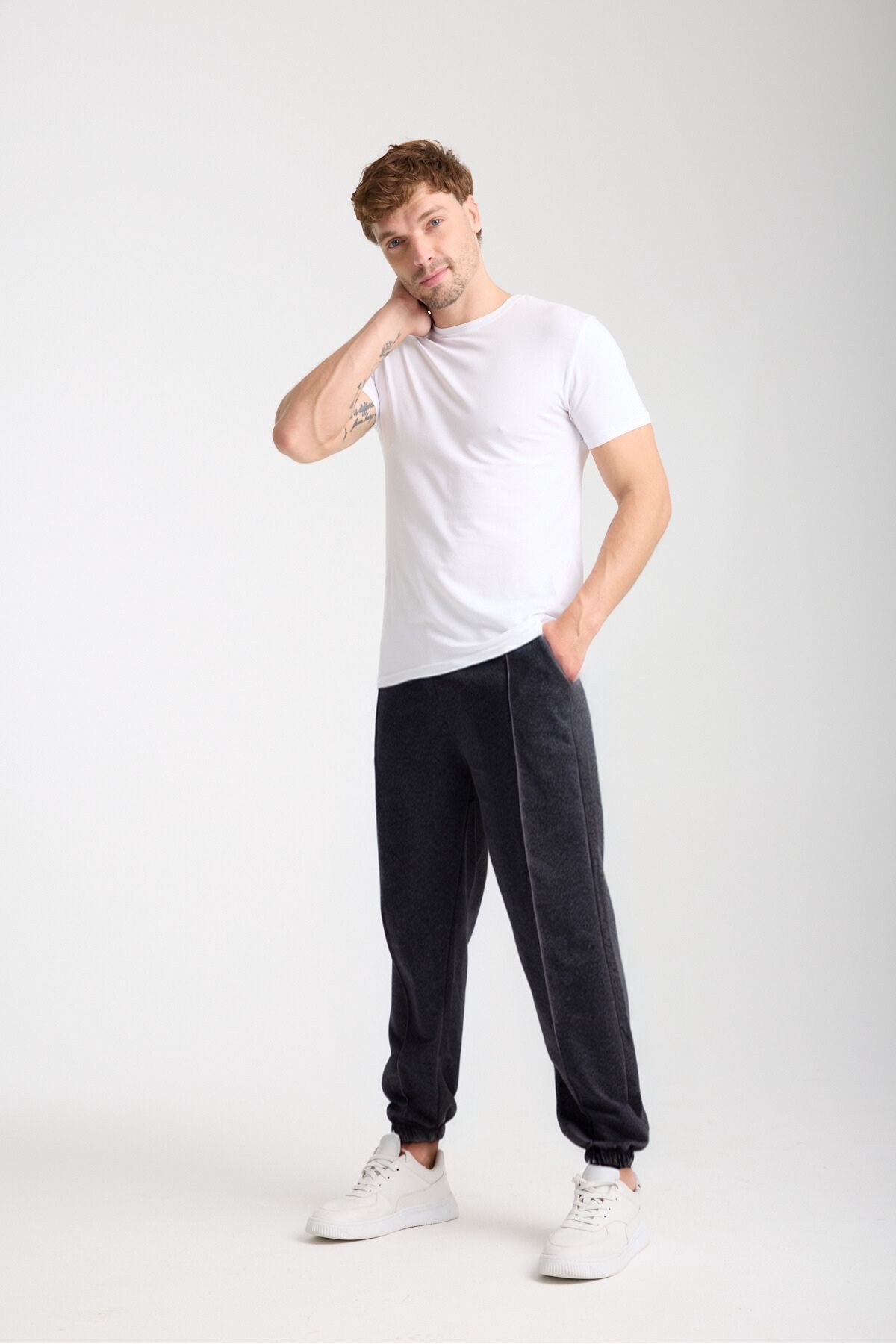 atlanticsport Erkek Baggy ön çımalı lastikli paça eşofman altı