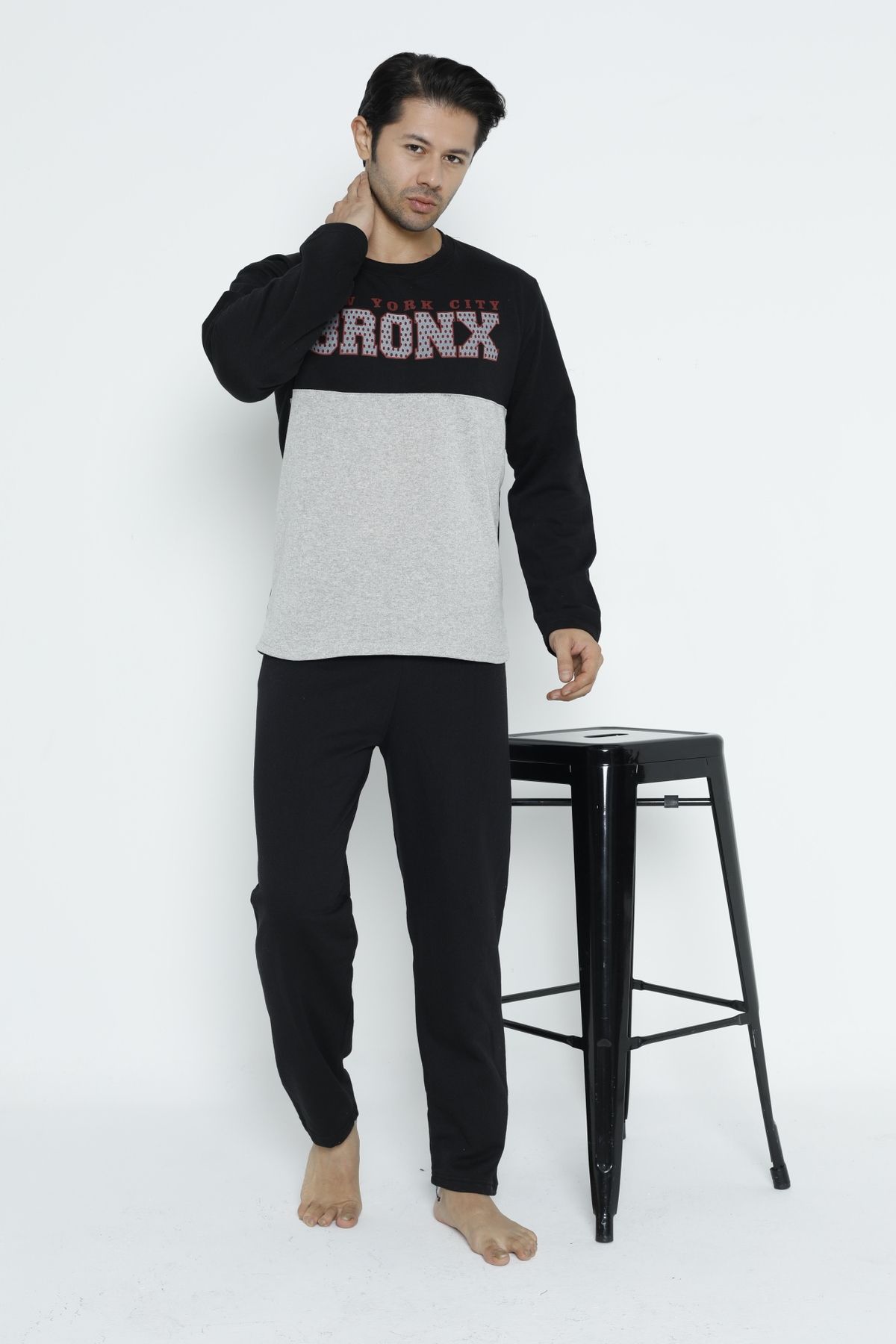 Focus Oversize Baskısız Basic Oversize Kapüşonlu Sweatshirt