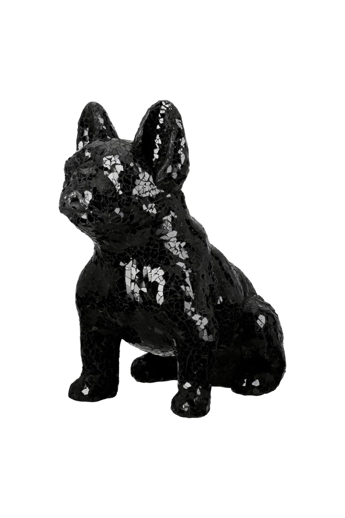 Gilde Gılde Figür Köpek Bulldog Kristal Cam Siyah L.24 Cm W.40 Cm H.38 Cm