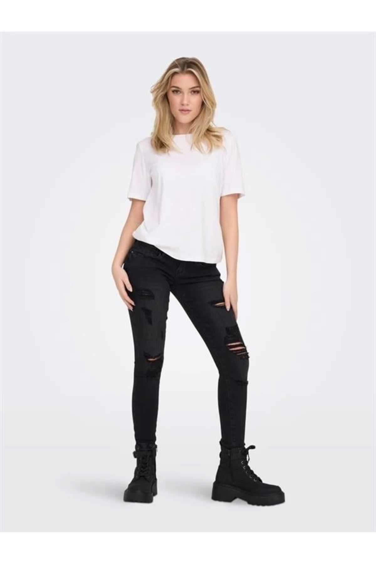 Lale Moda Basic Solıd Color T-Shirt