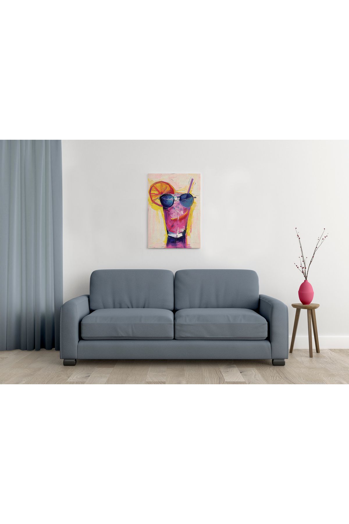 waspandhornet Tropikal Meyve ve Gözlük Desenli MDF Tablo
