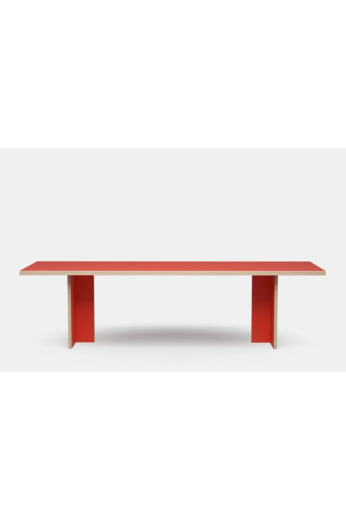 PASAWOODS Bruli | Modern Kırmızı Dikdörtgen Masa | 280x100 Cm | Toplantı / Çalışma / Yemek Masası