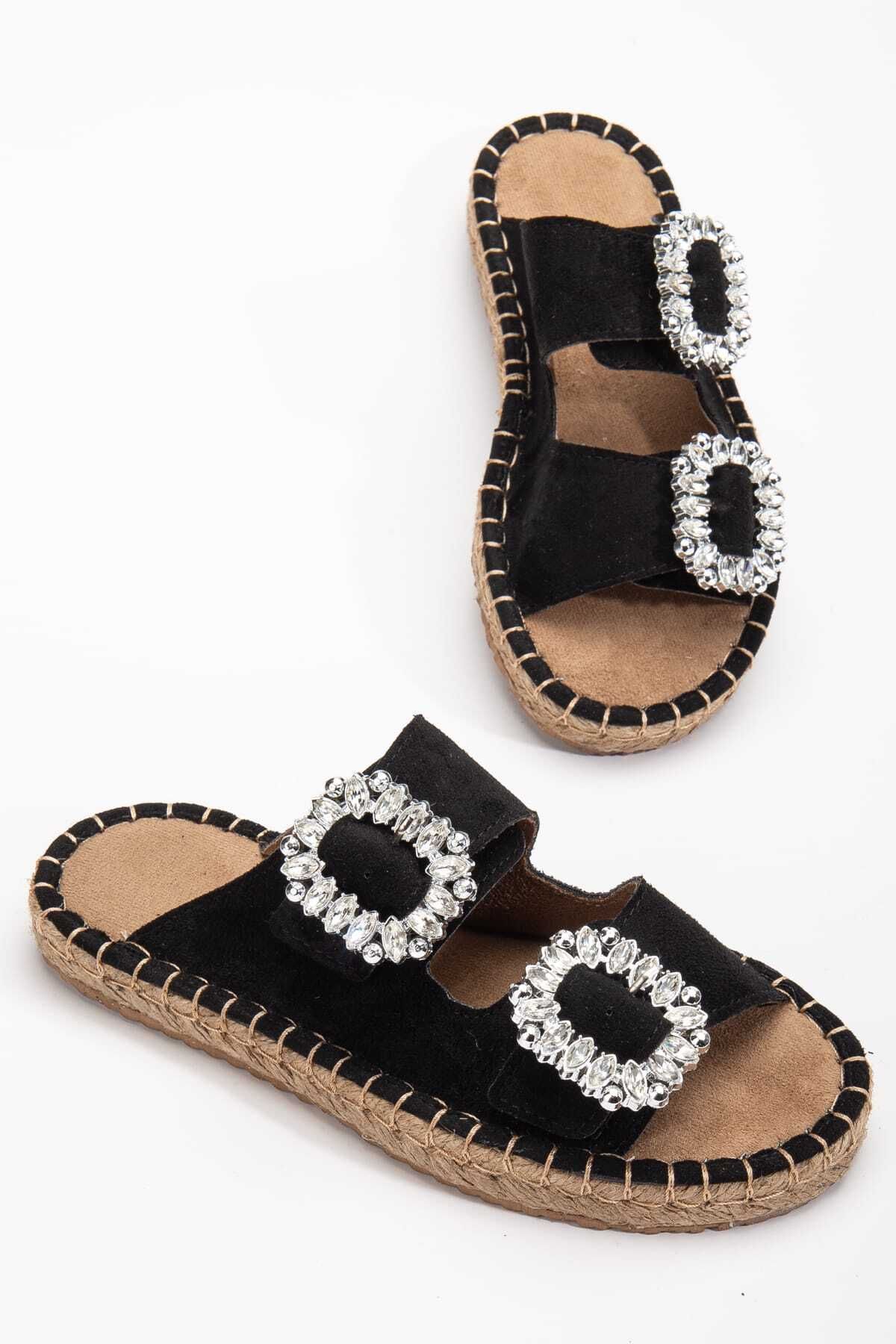 ACMZ SHOES-Summer Stone Detailed Slippers 4