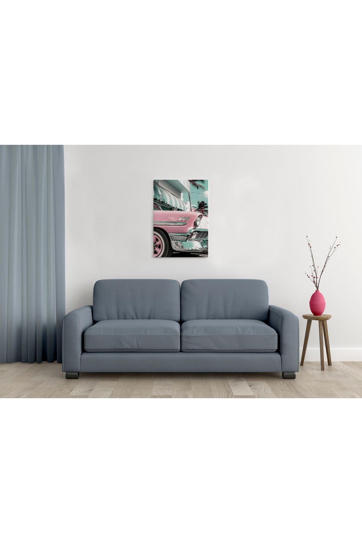 waspandhornet Retro Araba Temalı MDF Tablo