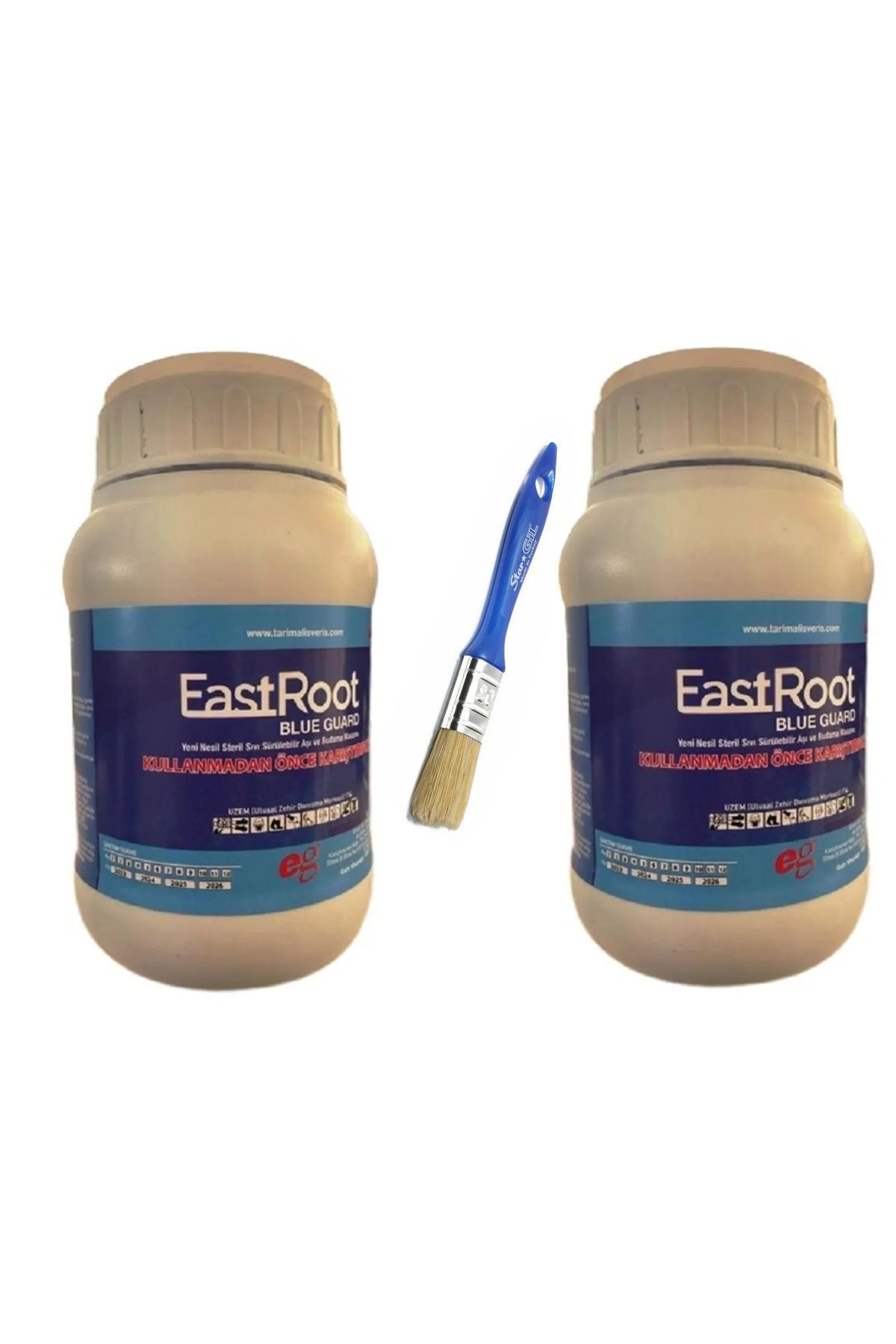 Eastroot Fırça  2 Adet Aşı Budama Macunu 1000 gram 1 kg 1 Kilo Kullanıma Hazır Fırça ile Sürülebilir