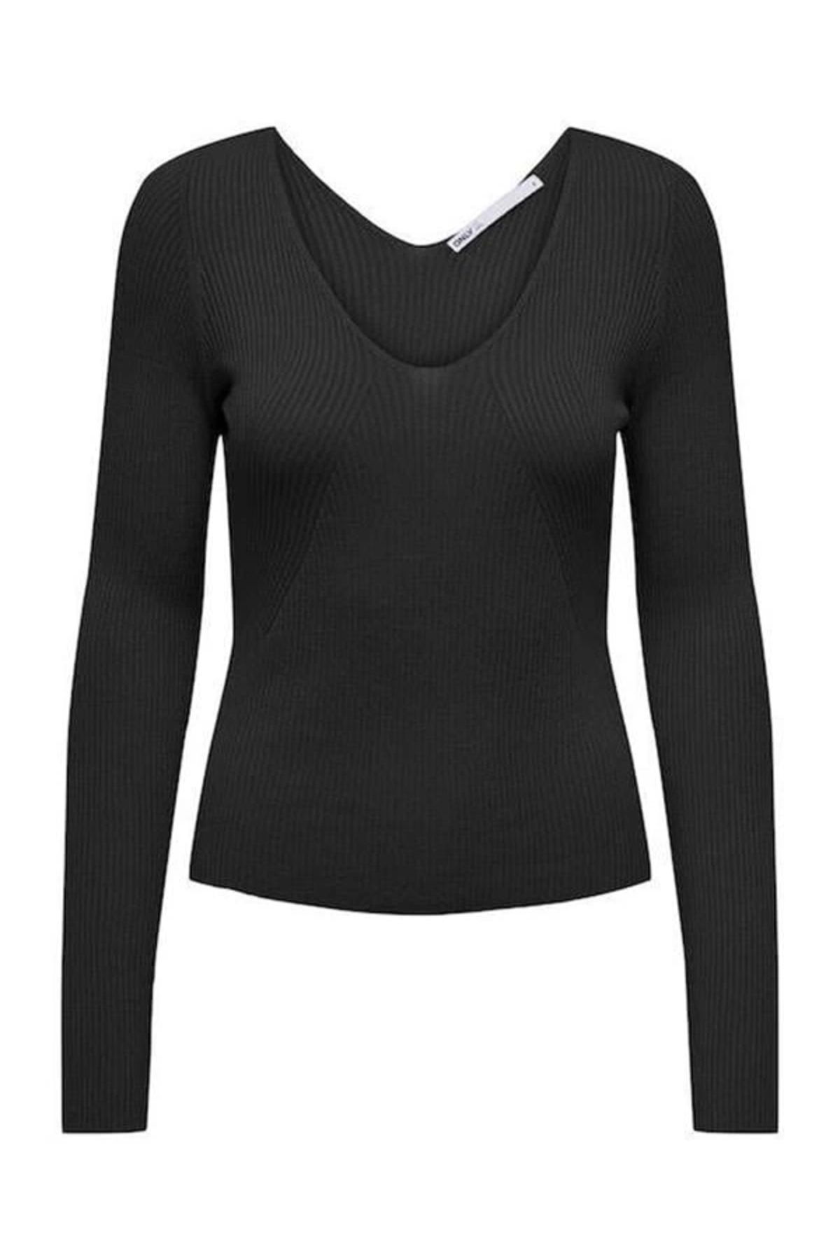 Lale Moda 15302350 V Yaka Bluz