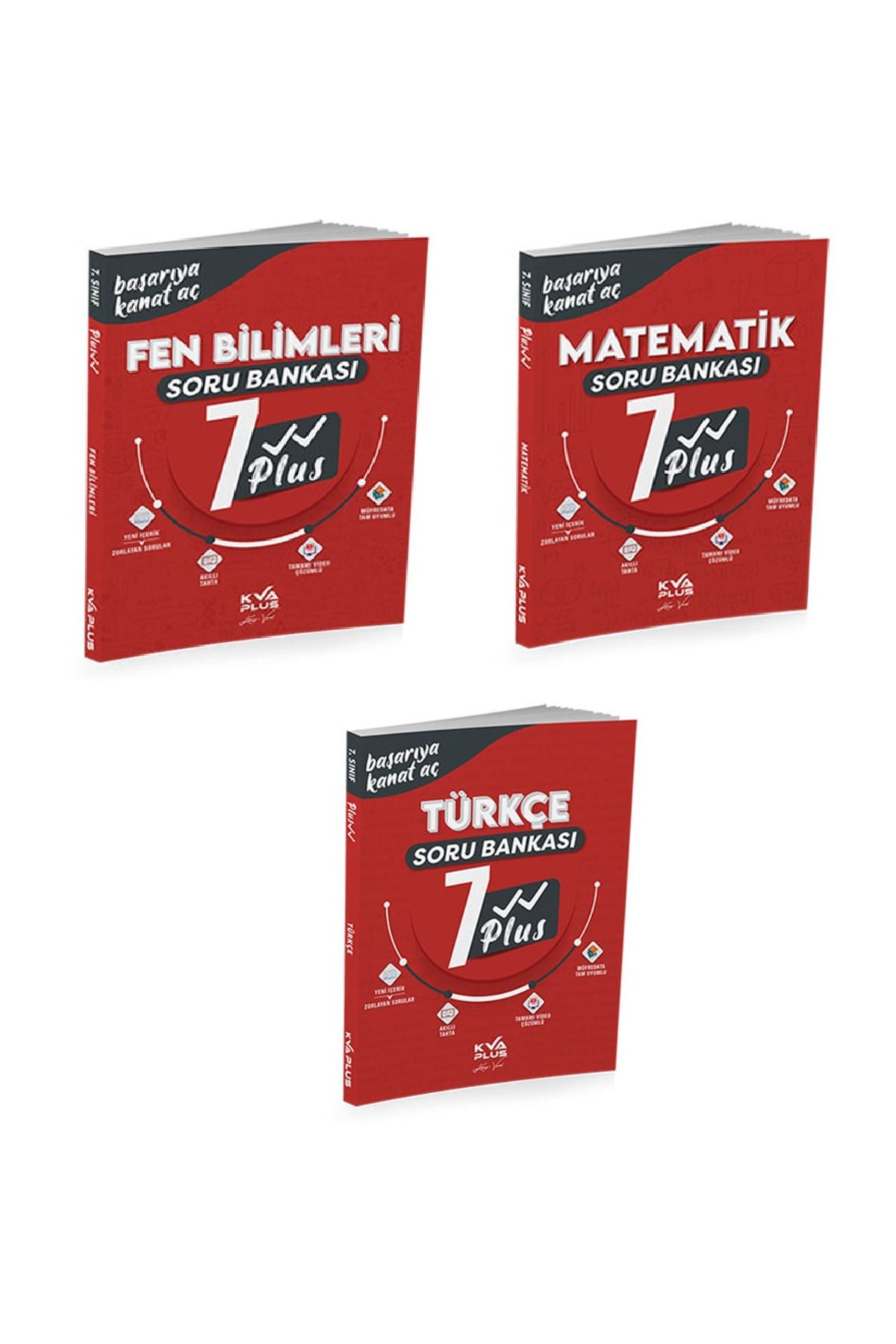 Kva Yayınları 7. SINIF KORAY VAROL TÜRKÇE MATEMATİK FEN PLUS SERİSİ SORU BANKASI SETİ