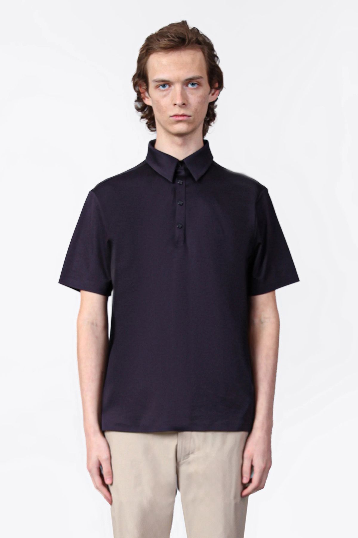 Isaora % 100 Pamuk Regular Fit Polo Yaka T Shirt Erkek POLO YAKA T SHİRT ISR3303 NAVY