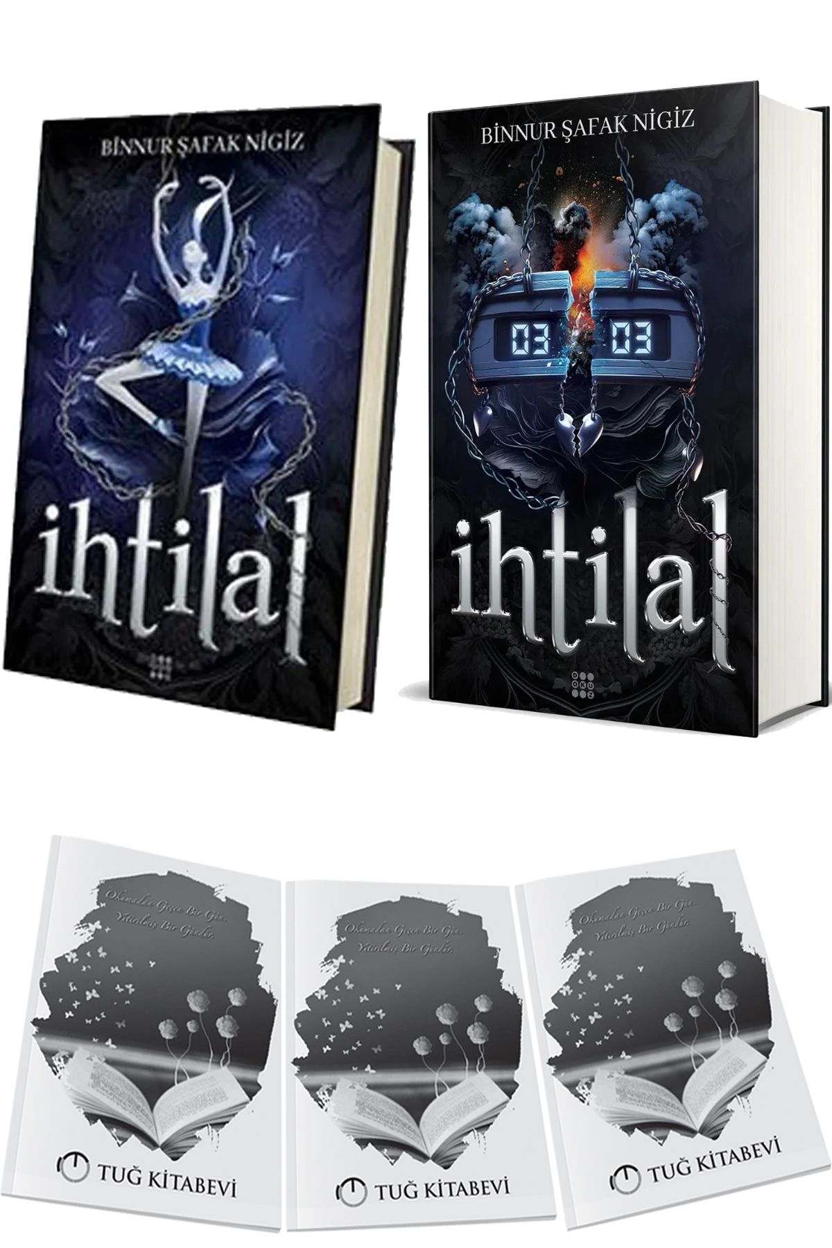 Dokuz Yayınları İhtilal 1 Zelzele ve İhtilal 2 Zede Ciltli Binnur Şafak Nigiz 2 Kitap + Hediyeli
