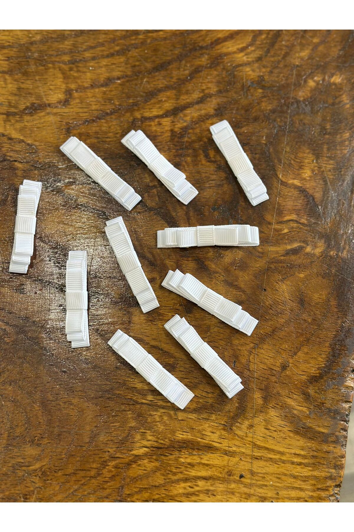 Gönülden Tasarım 10 ADET FİYONK DİKİŞ GİYİM AKSESUARI 7X1 CM Beyaz