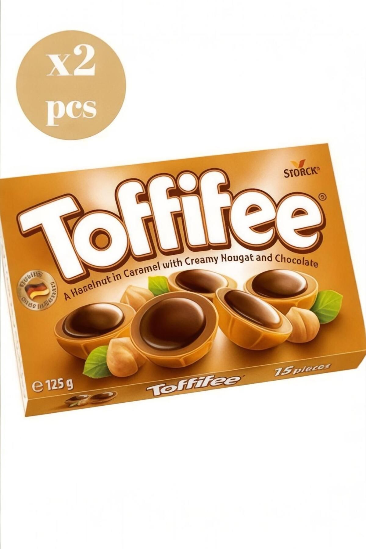 Toffifee Karamelli ve Sütlü Çikolatalı Bütün Fındıklı Çikolata 125 Gr x 2’li | Almanya Menşeili