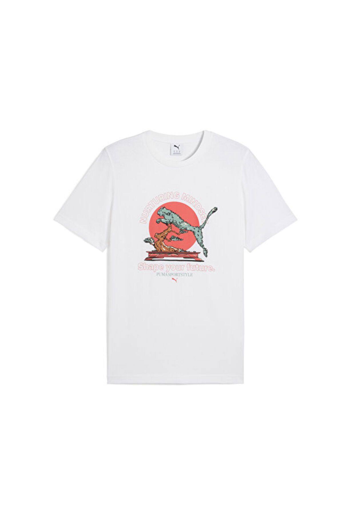Puma Graphics Puma Bonsai Tee Erkek Günlük Tişört 62963402 Beyaz