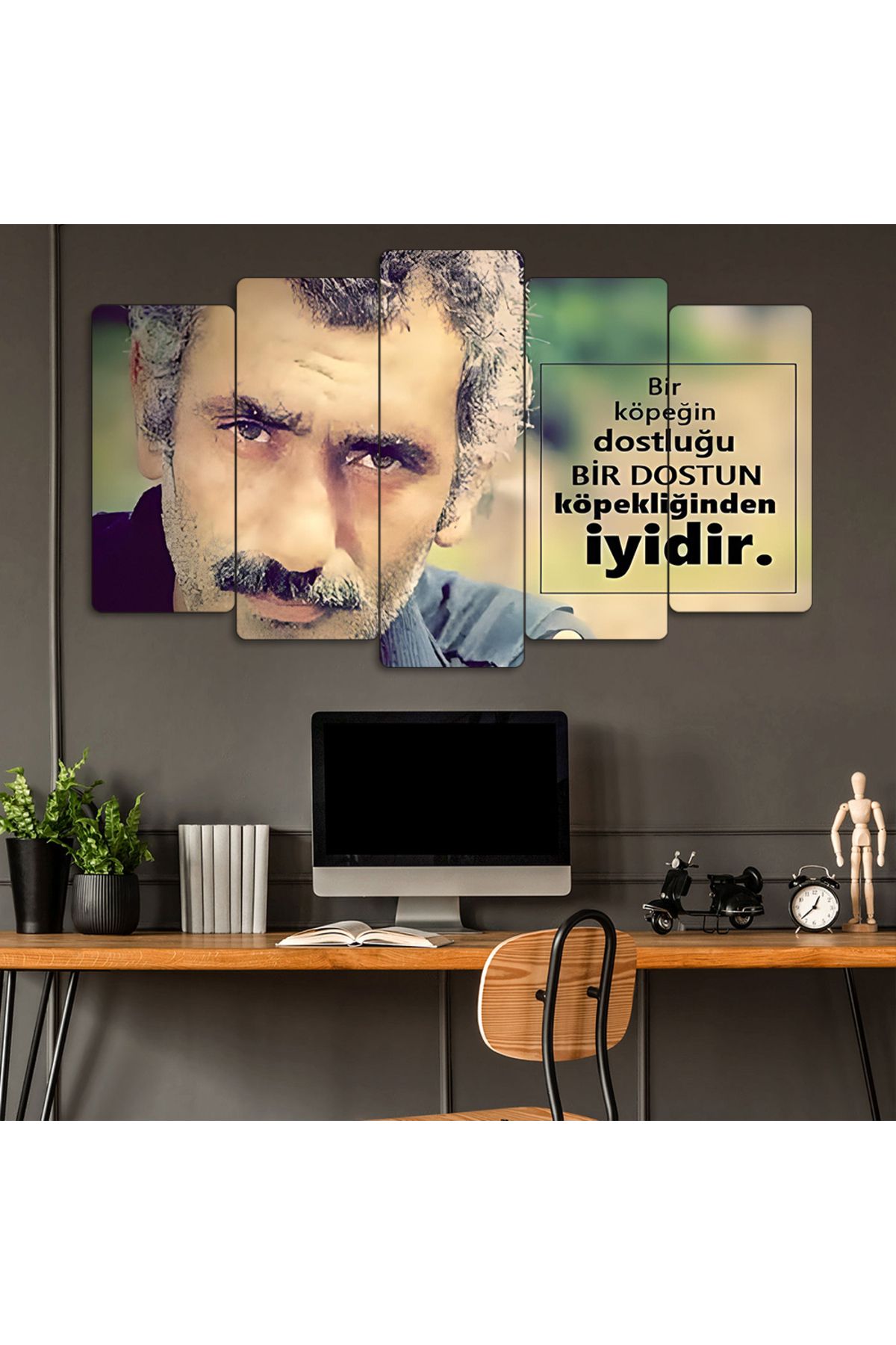 TABLOX Yılmaz Güney, Bir Dostun Köpekliği - 5 Parçalı Tablo