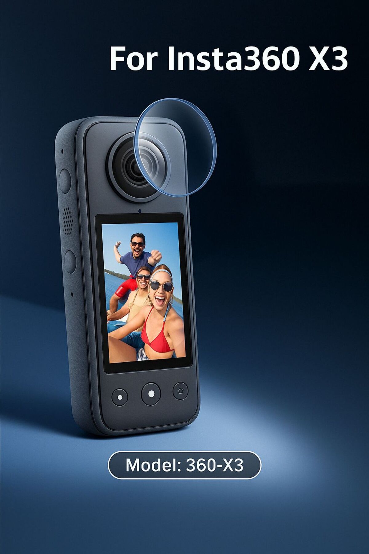 DLR STORE Insta360 X3 Uyumlu Lens Koruyucu – Çizilme ve Darbelere Karşı Tam Koruma | 2’li Set