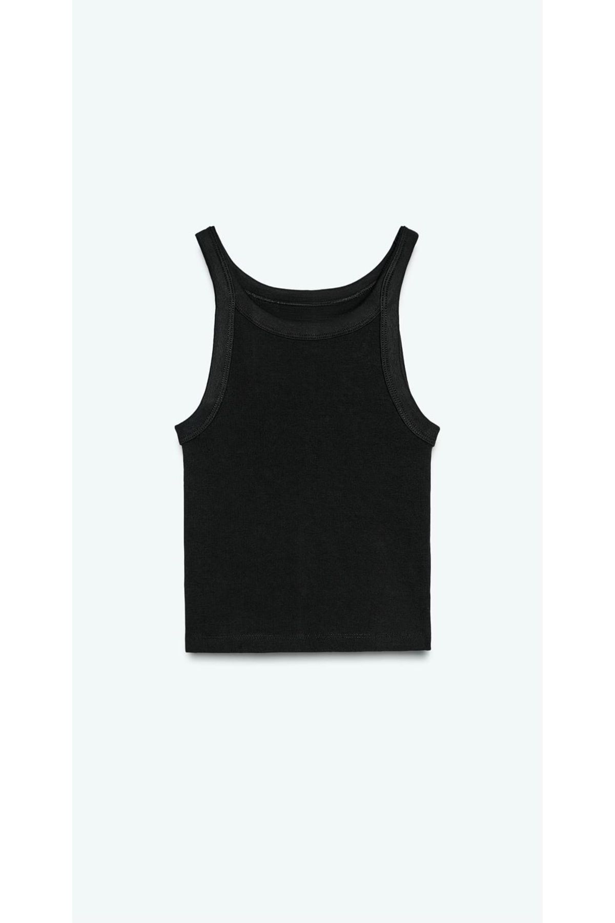 GİZAL HALTER YAKA DİKİŞ DETAYLI FİTİLLİ ATLET