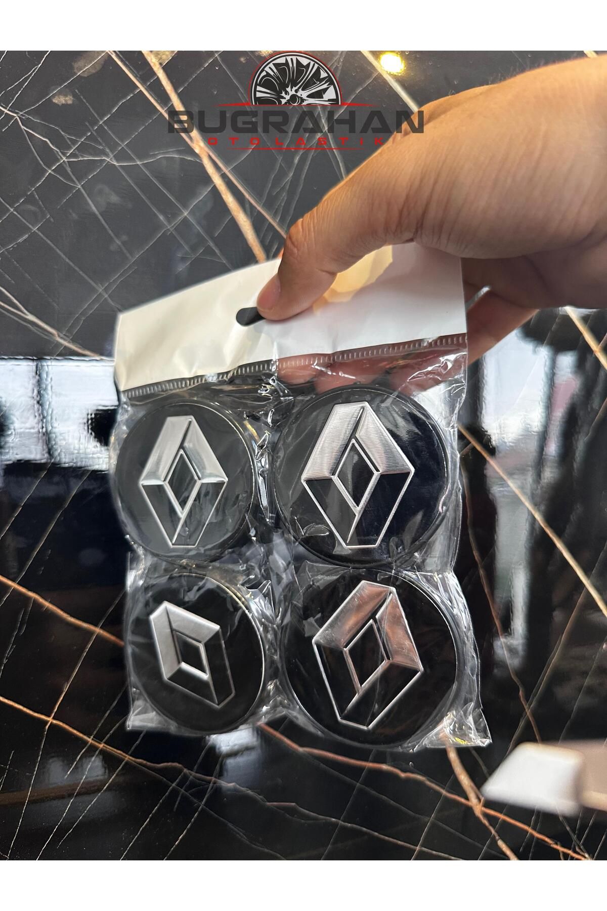 Muhtelif RENAULT Logolu A Kalite Jant Göbeği 58 Mm Dış 54,5 Mm İç 4 Adet