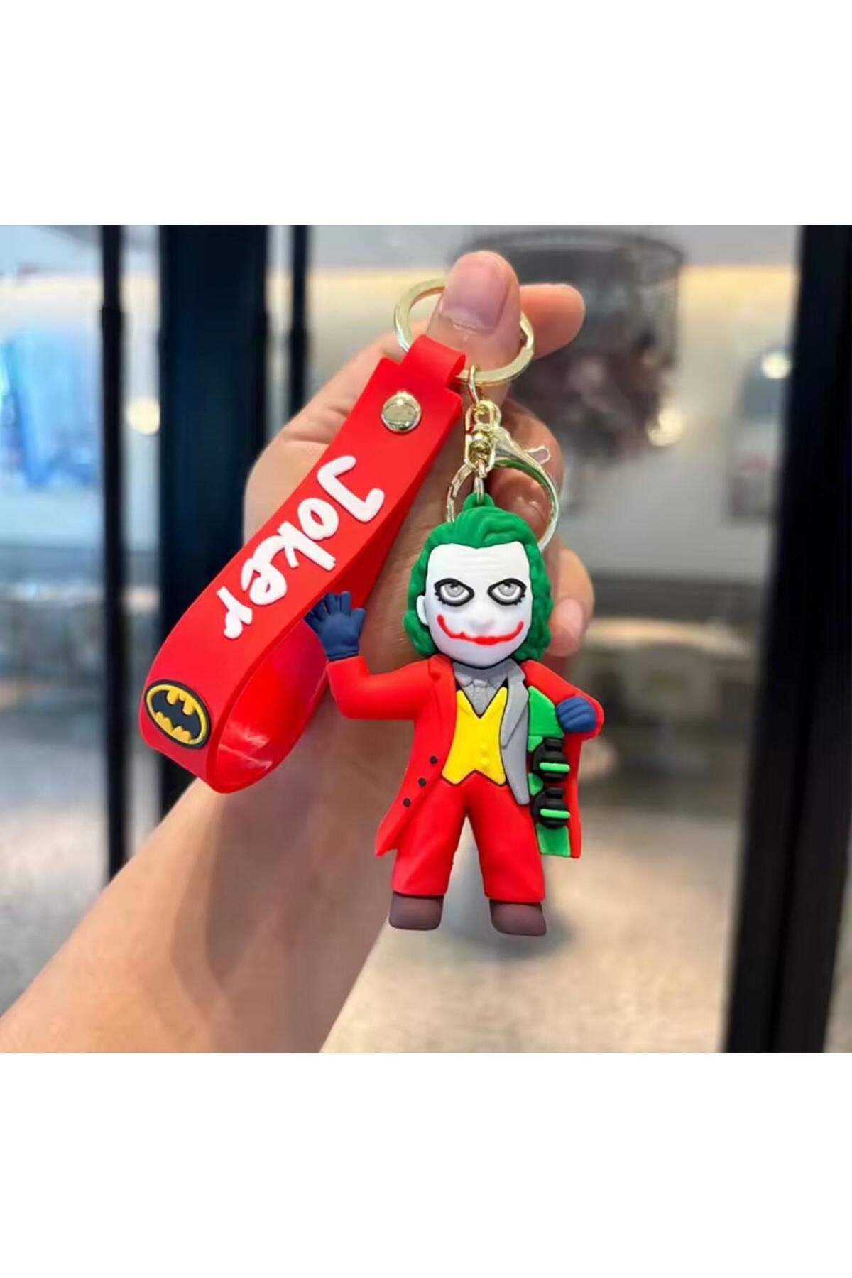 Millania 1 Adet 3D Silikon JOKER Anahtarlık, Çanta Aksesuarı Büyük Boy Lüks Anahtarlık