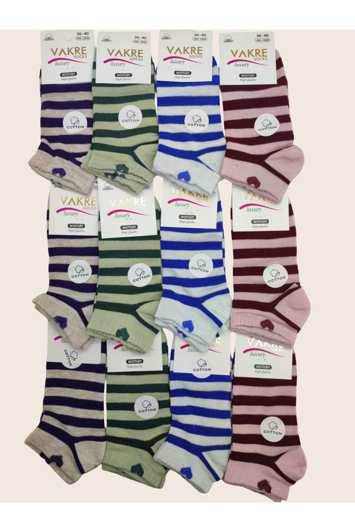 BEYAZTOPTAN %100 COTTON KADIN 12'Lİ RENKLİ PATİK EKONOMİK PAKET KISA SPOR SNEAKERS ÇORAP