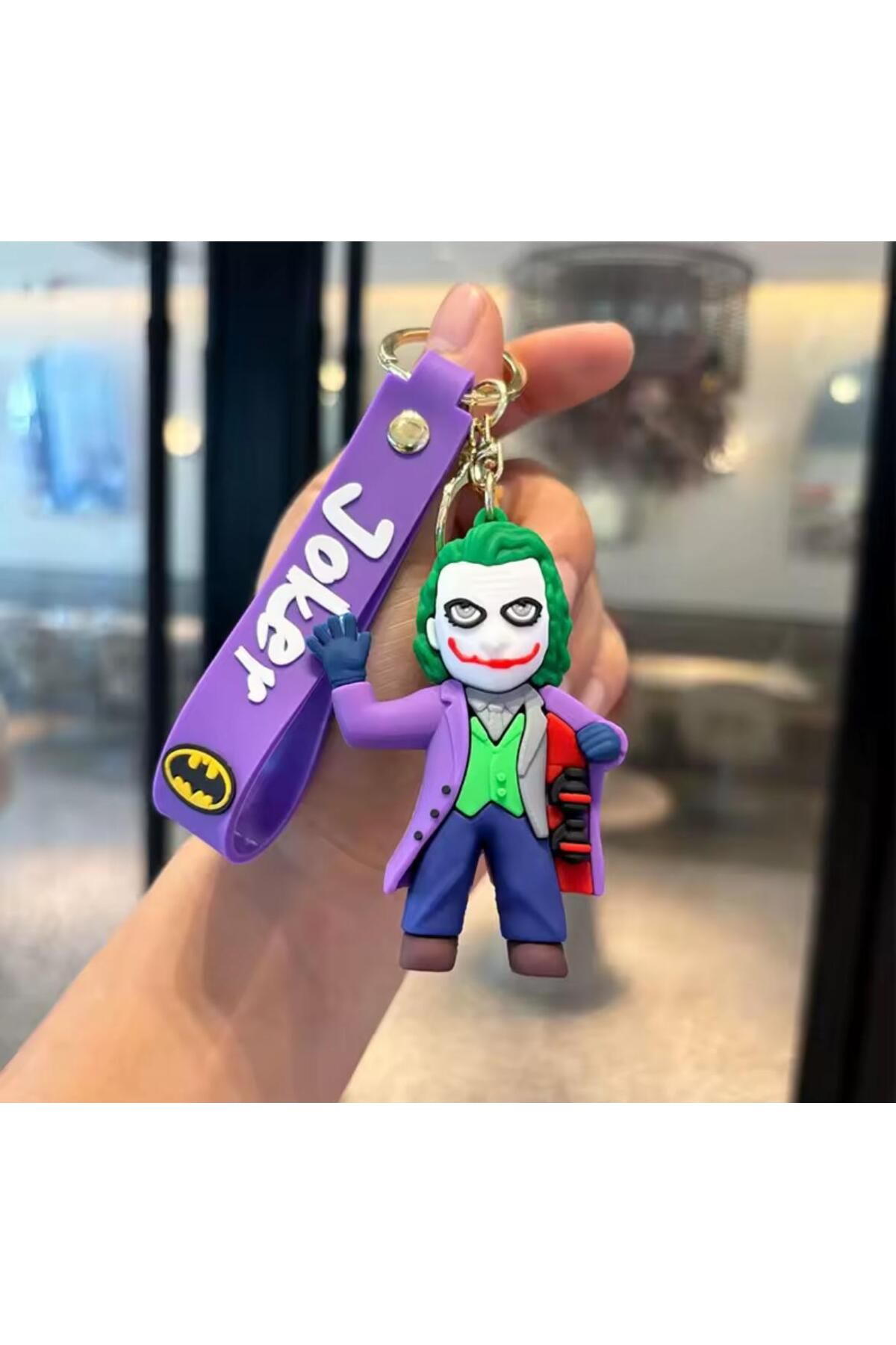 Millania 1 Adet Joker 3D Silikon Anahtarlık Çanta Aksesuarı Büyük Boy Lüks Anahtarlık