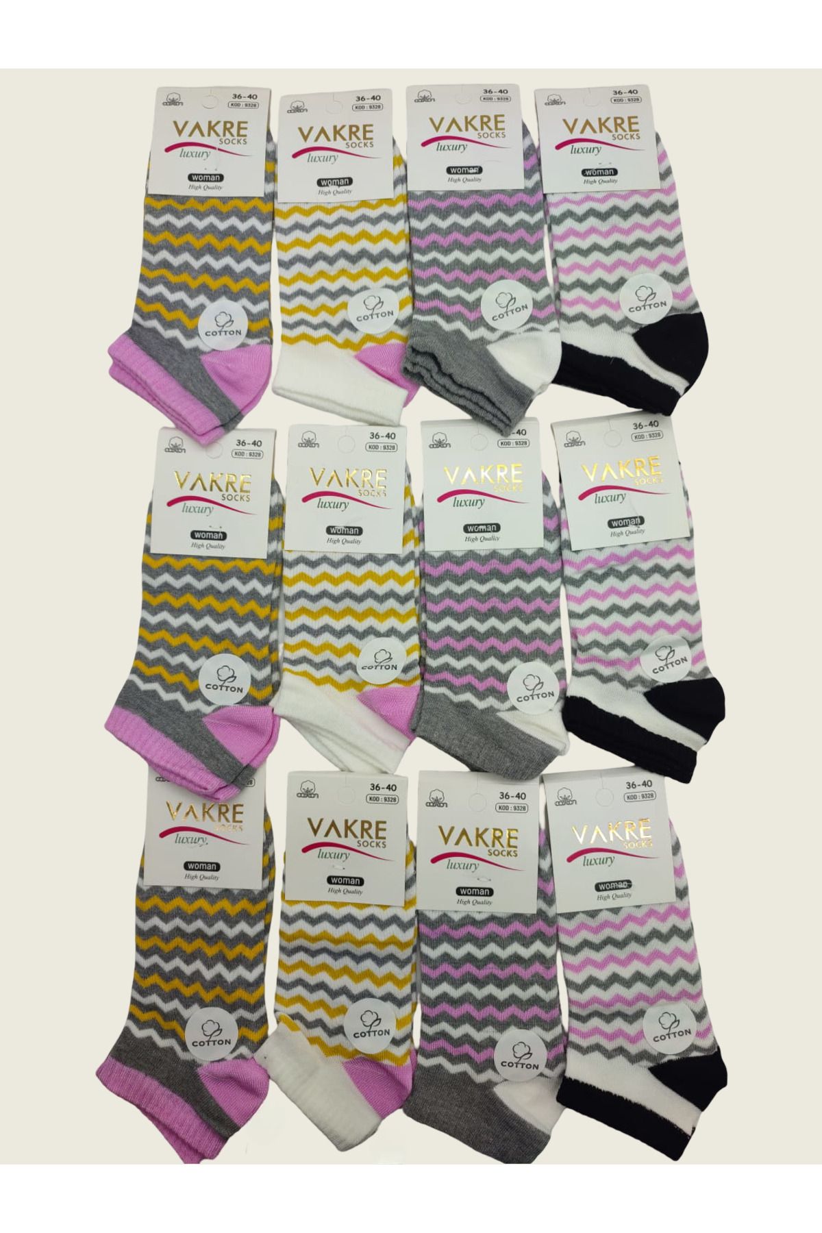 BEYAZTOPTAN %100 COTTON KADIN 12'Lİ RENKLİ PATİK EKONOMİK PAKET KISA SPOR SNEAKERS ÇORAP