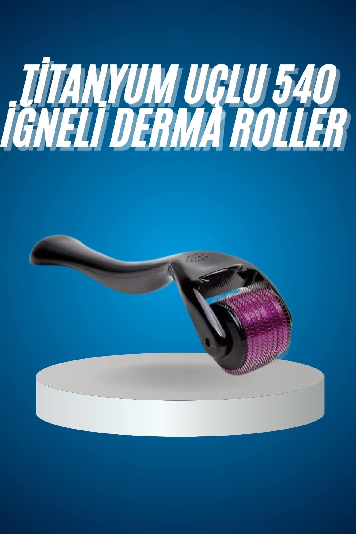 ASTRALTECH Titanyum Uçlu Derma Roller 540 İğneli 1 mm Gözenek Azaltıcı İzlerine Uygun