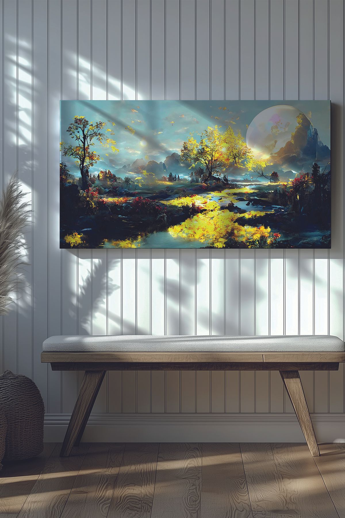 Store Fantastik Dünyanın Altın Şafağı Premium Kanvas Tablo