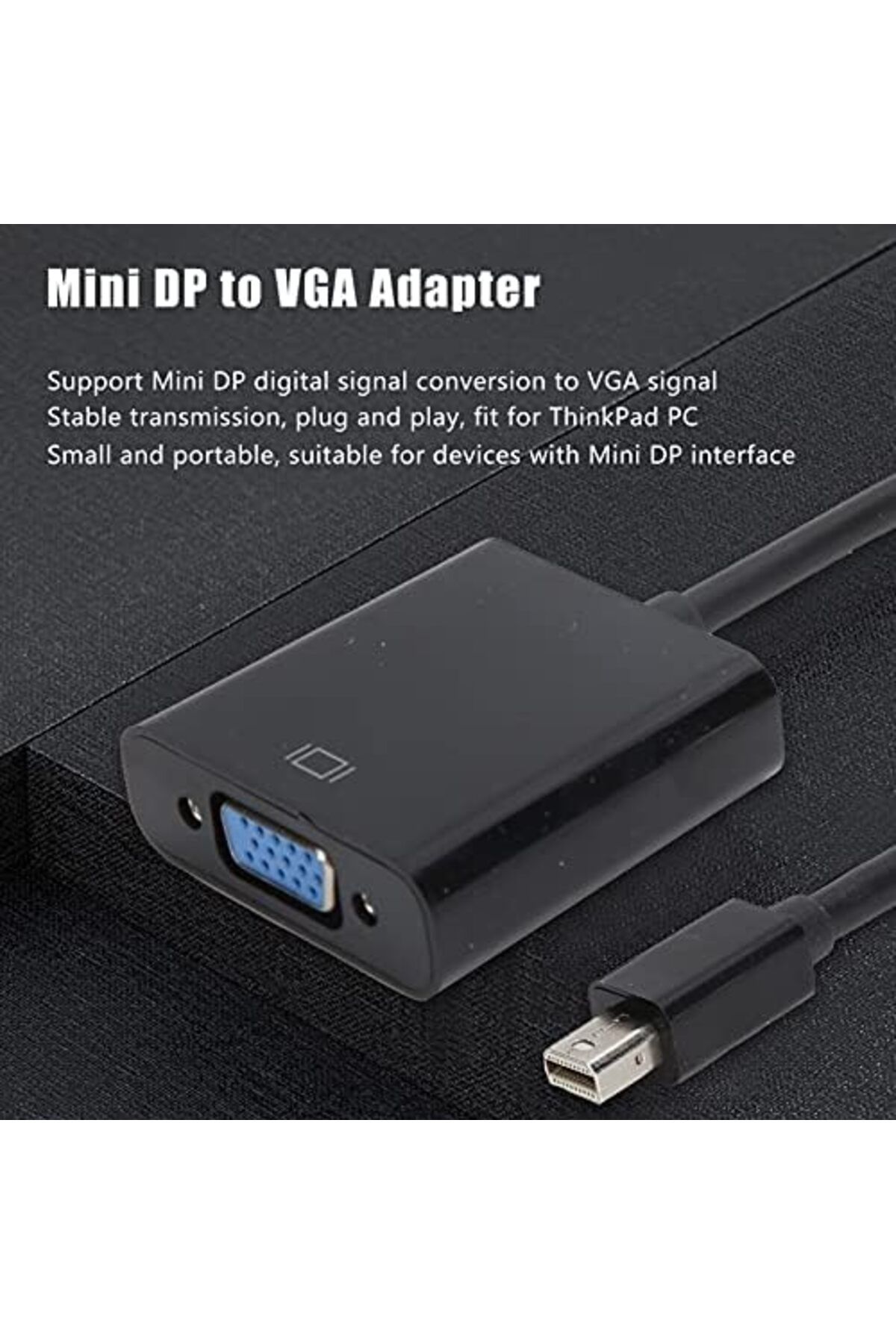 Others-Mini DisplayPort to VGA Adapter Cable for ThinkPad, Computers, Notebooks, and Display Devices, Black 4