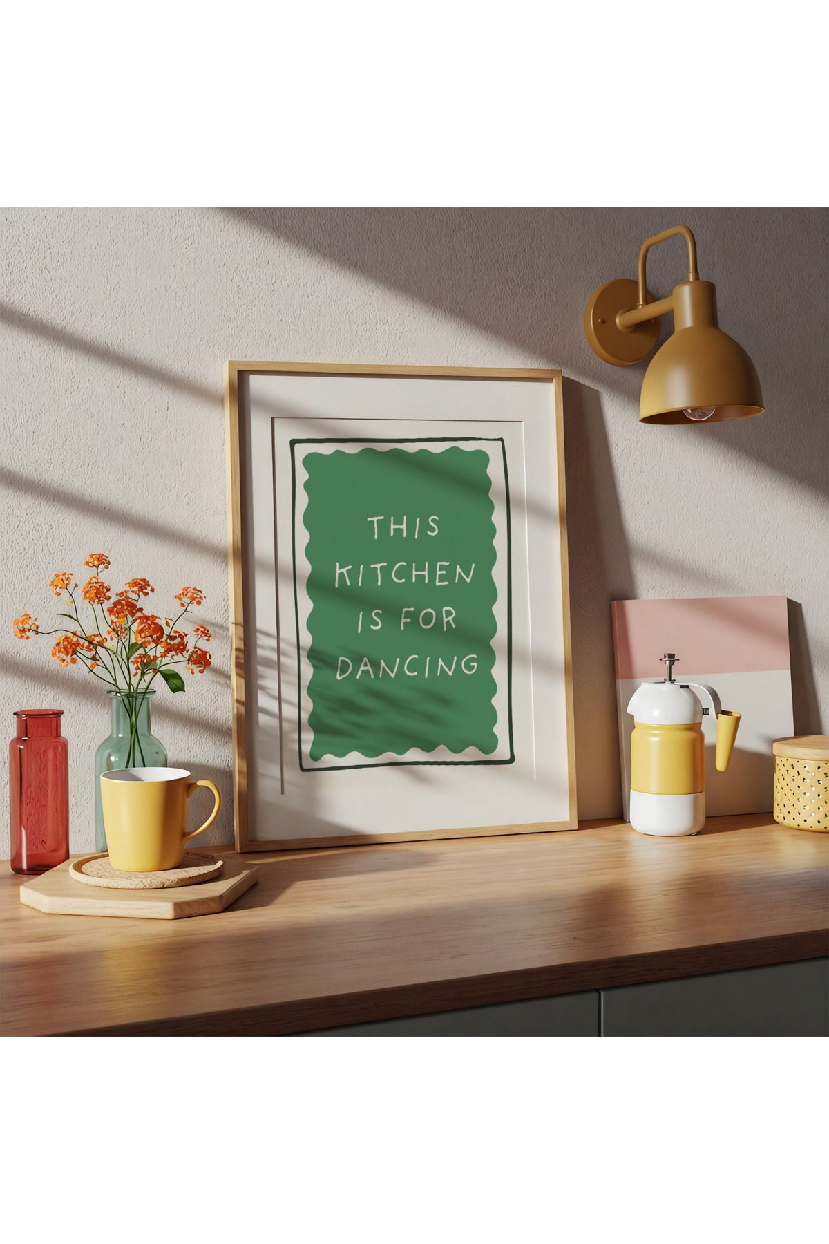 DES VU PRINT This Kitchen Is For Dancing Poster, Mutfak Posteri, Mutfak Pinterest Temalı Çerçevesiz Poster