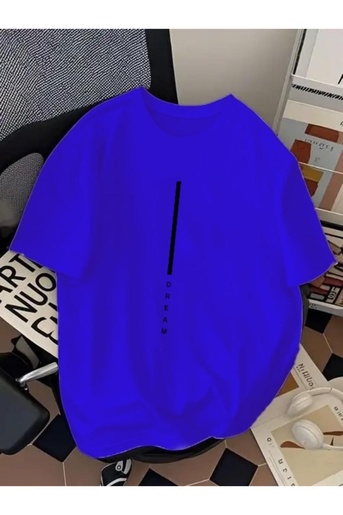 EQİ Dream Siyah Çizgi Baskılı Oversize T-Shirt