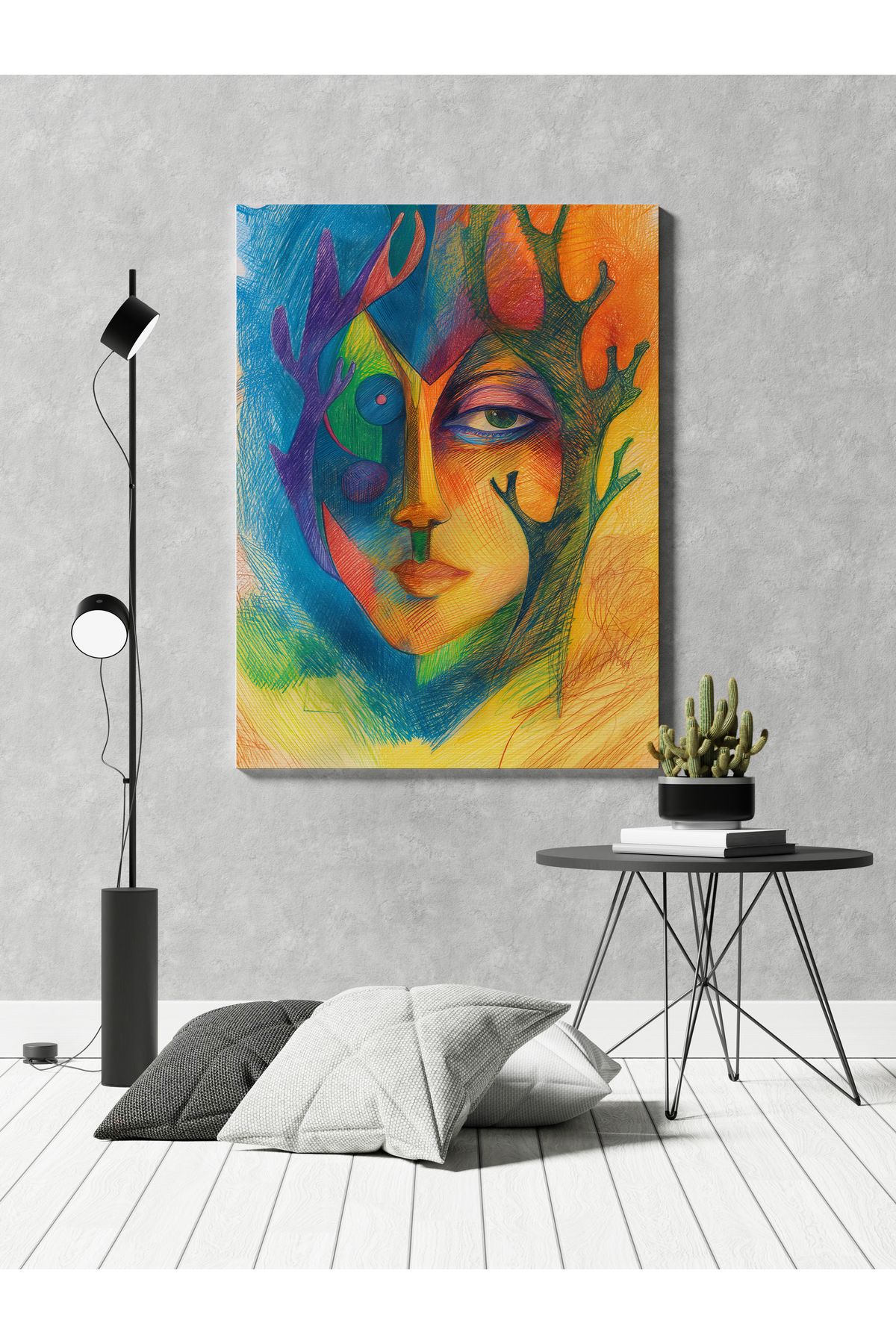 titer %100 Pamuklu Kanvas Tablo - Modern Soyut UV Baskı Poster (2,5x2,5 cm, Fırınlanmış Şase)