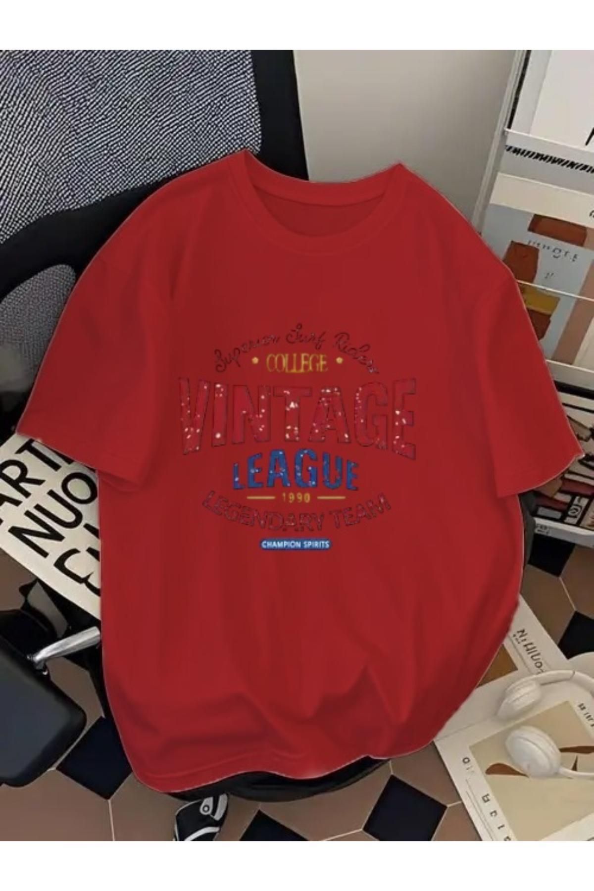 EQİ Vintage Baskılı Oversize T-Shirt