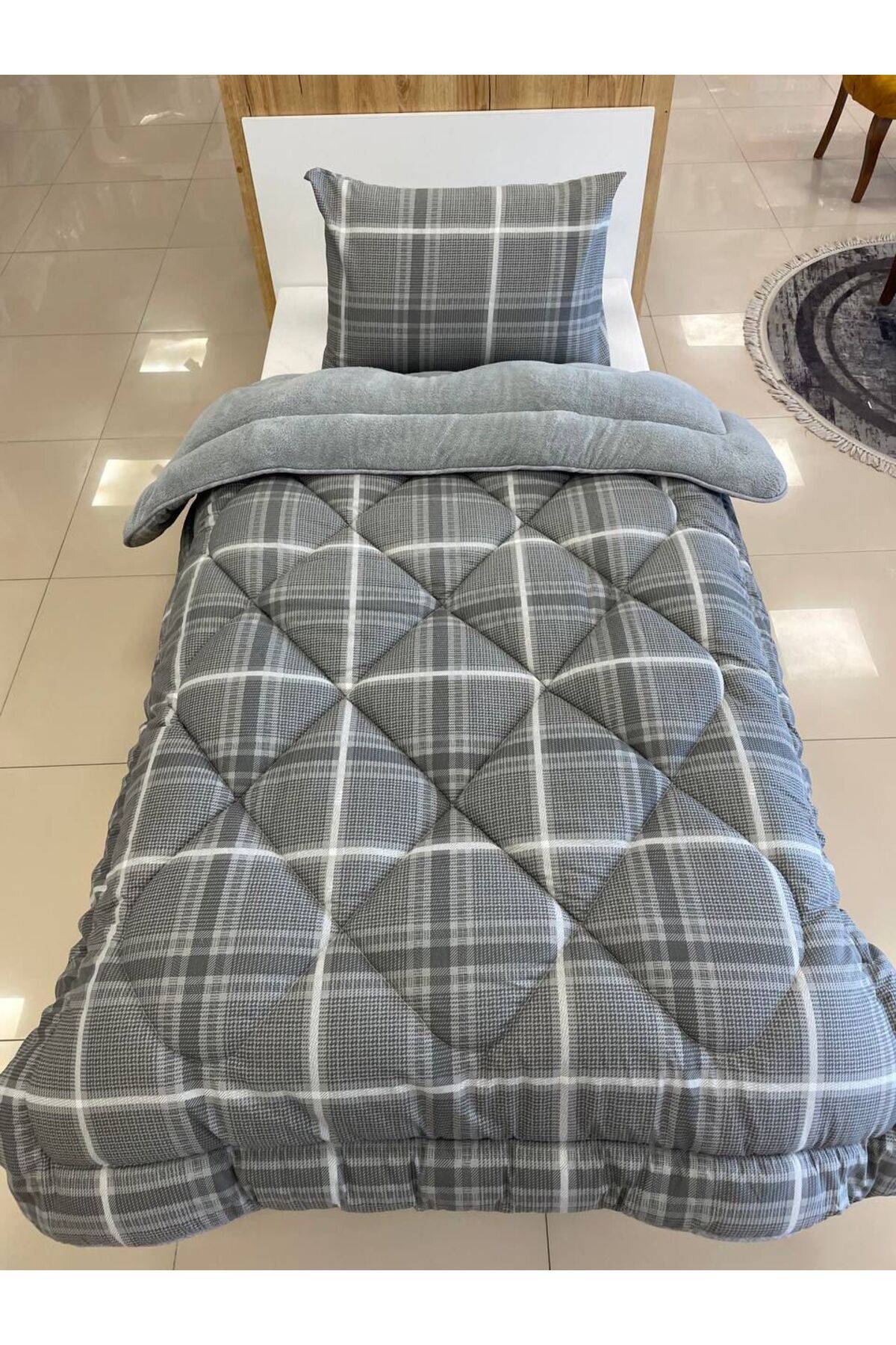 VİLERA HOME POFUDUK EKOSELİ WELSOFT TEK KİŞİLİK YASTIK KILIFLI YORGAN